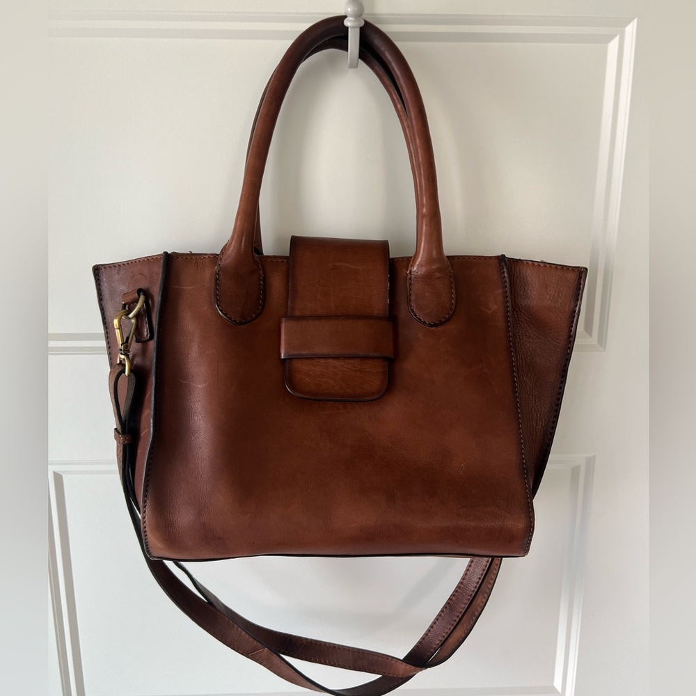 Cognac leather bag